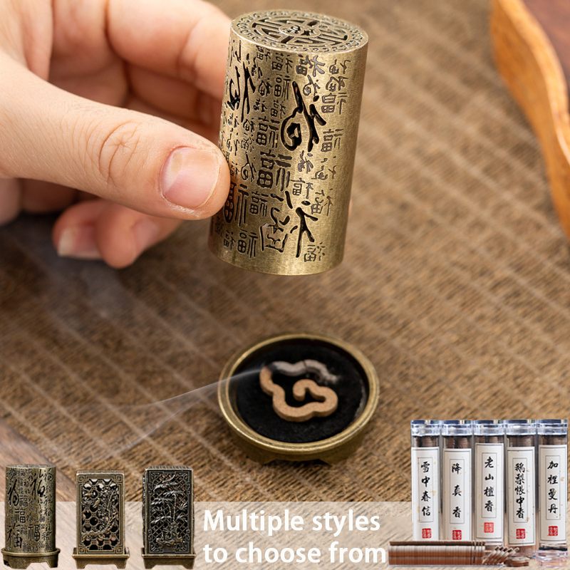 Home Fragrance Incense - Vertical Incense Burners Alloy Hollow Incense