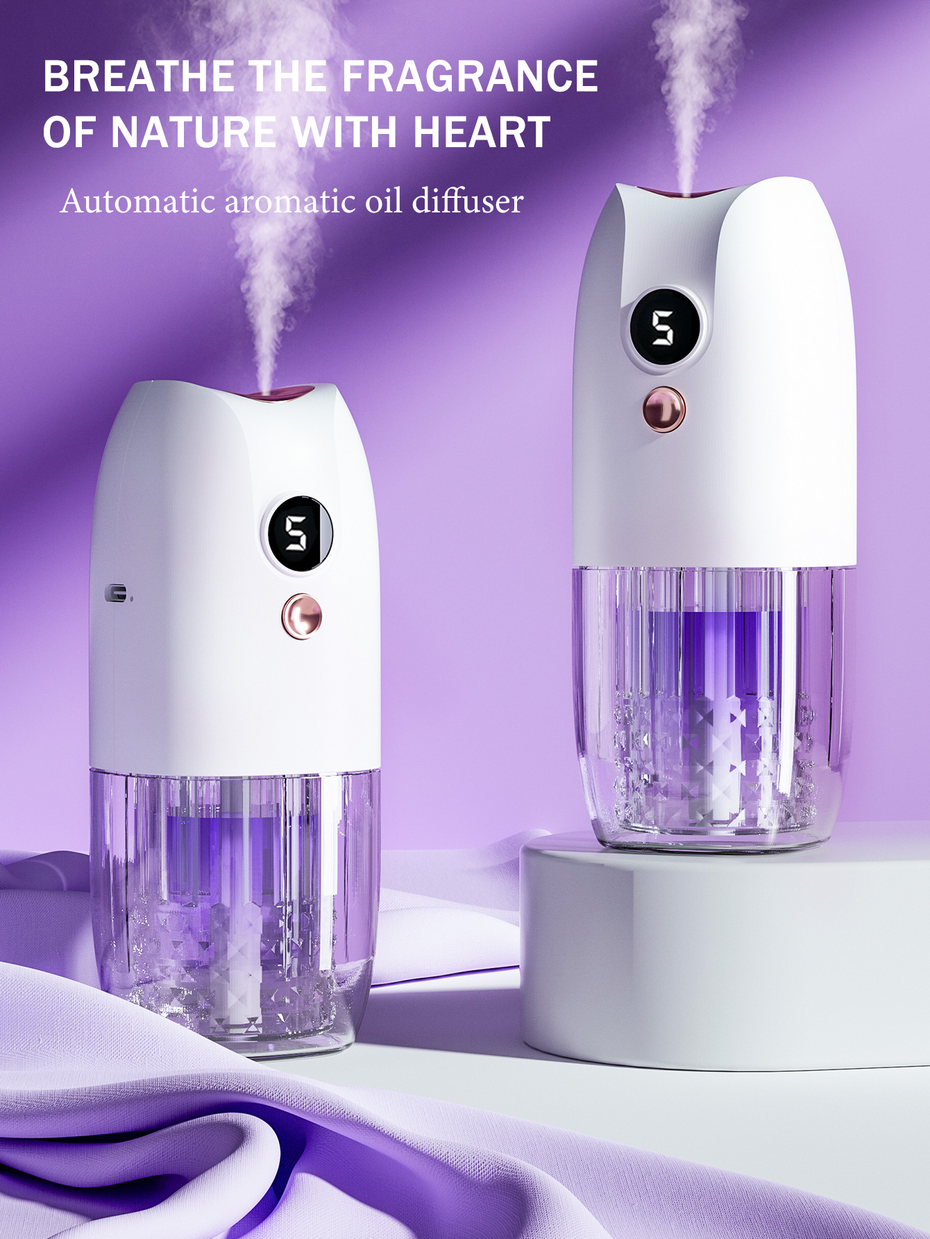 Home Fragrance Hotel - Multi-functional rechargeable portable aroma diffuser essential