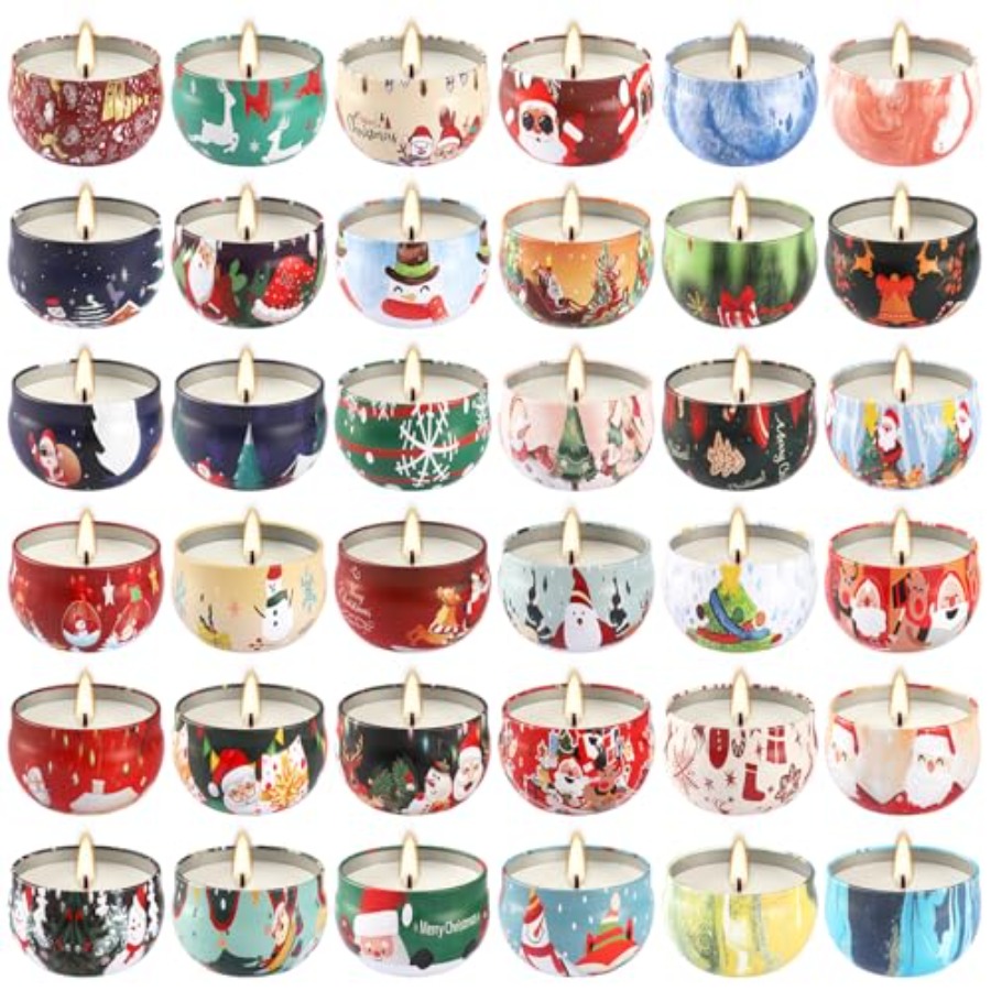 Home Fragrance Set Gift - 36 Pack Christmas Scented Candles, Candvent