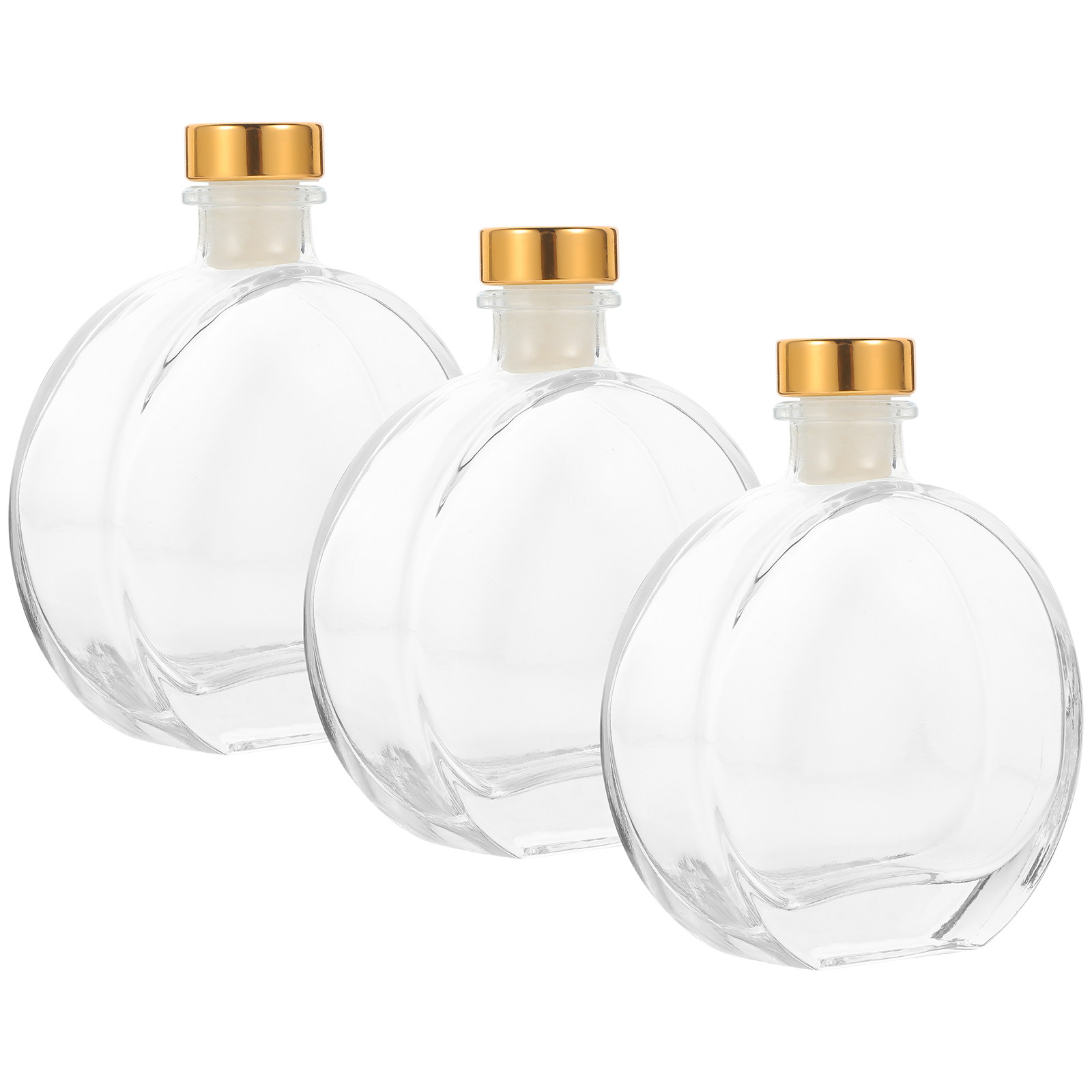 Home Fragrance Large - 3Pcs Glass Aromatherapy Diffuser Bottles Large