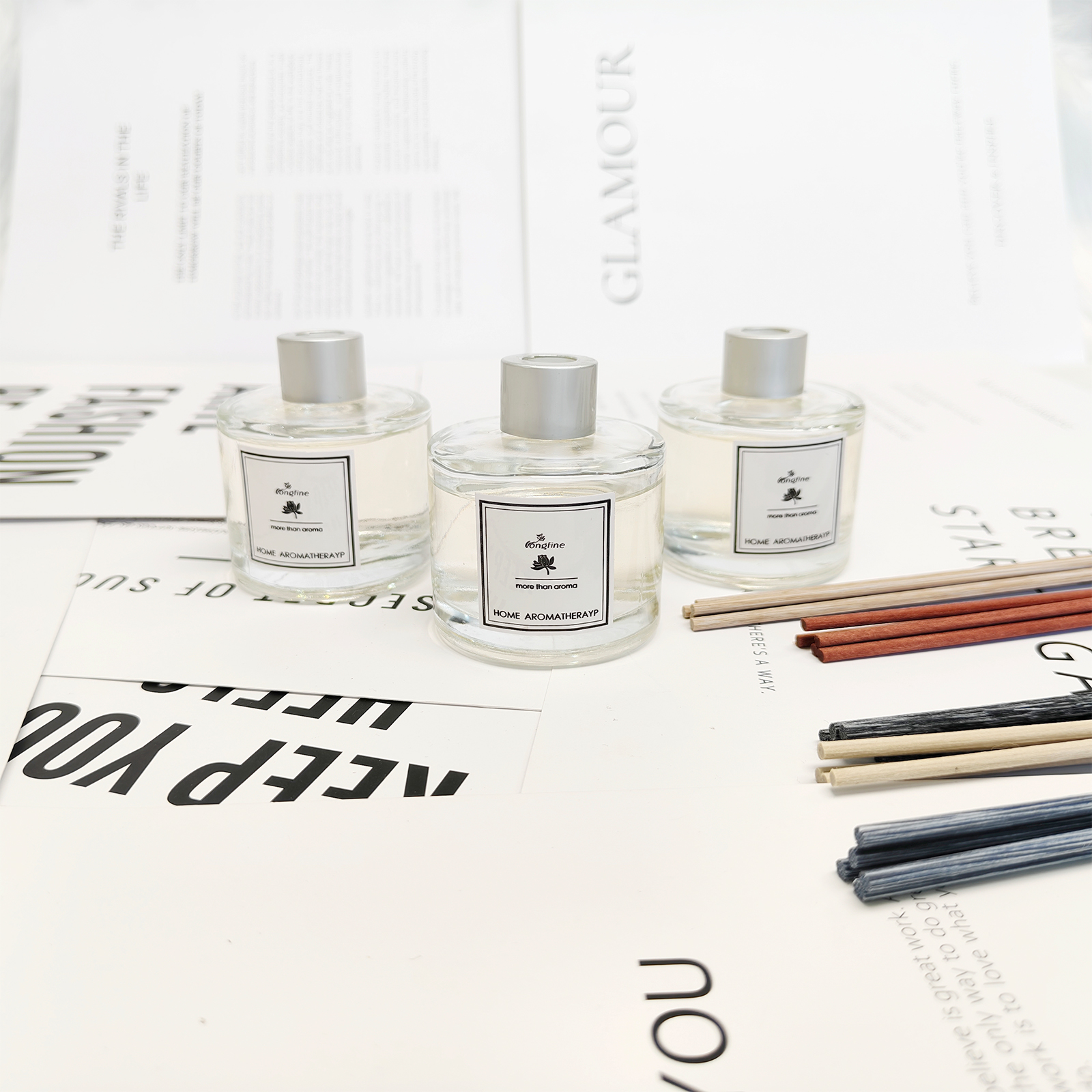 Home Fragrance Aroma Set - 50ml Reed Diffuser Oil Set -