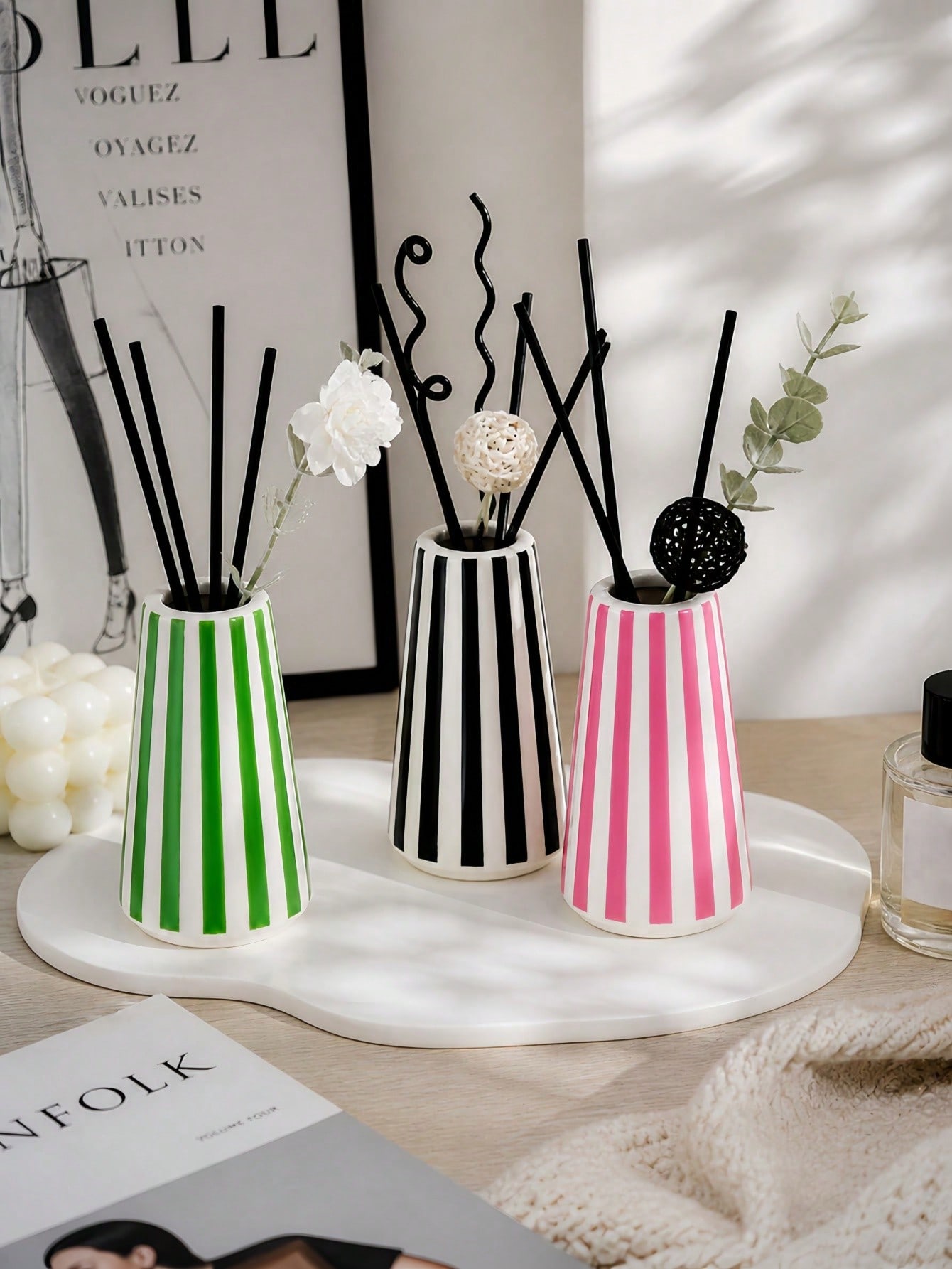 1pc Nordic Minimalist Striped  - Home Fragrance Diffuser Sticks ulasan dan harga