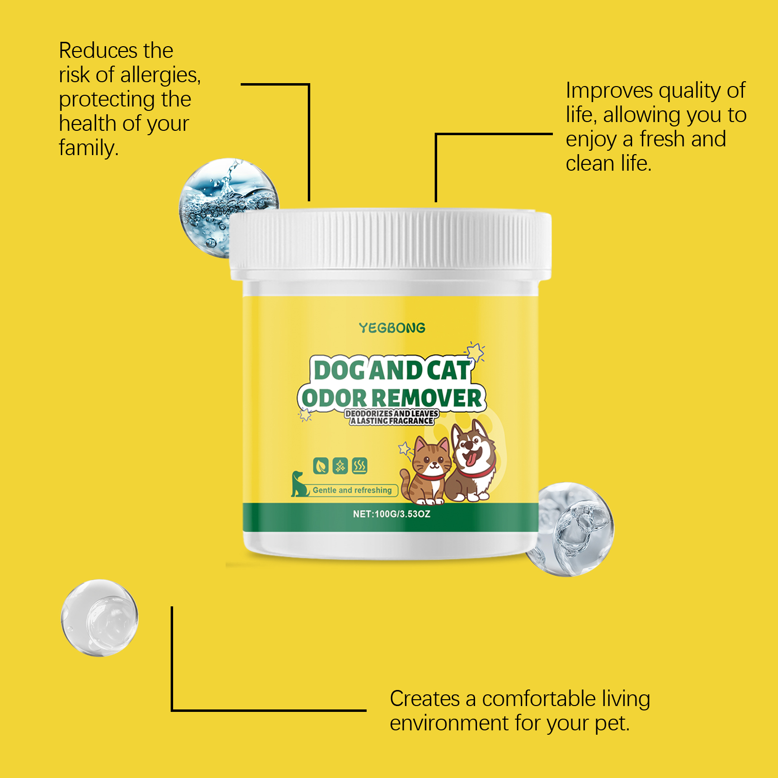 Yegbong Pet Odor Remover Gel H - Gel Air Freshener ulasan dan harga