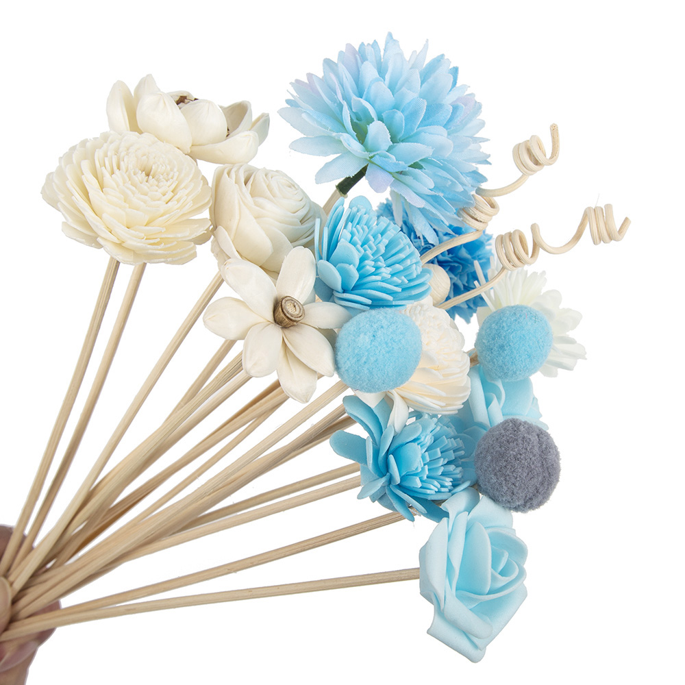 19pcs Bule Artificial Flower R - Home Fragrance Diffuser Sticks ulasan dan harga