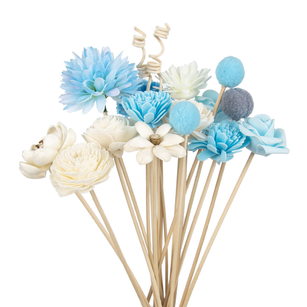 19pcs Bule Artificial Flower R - Home Fragrance Diffuser Sticks ulasan dan harga