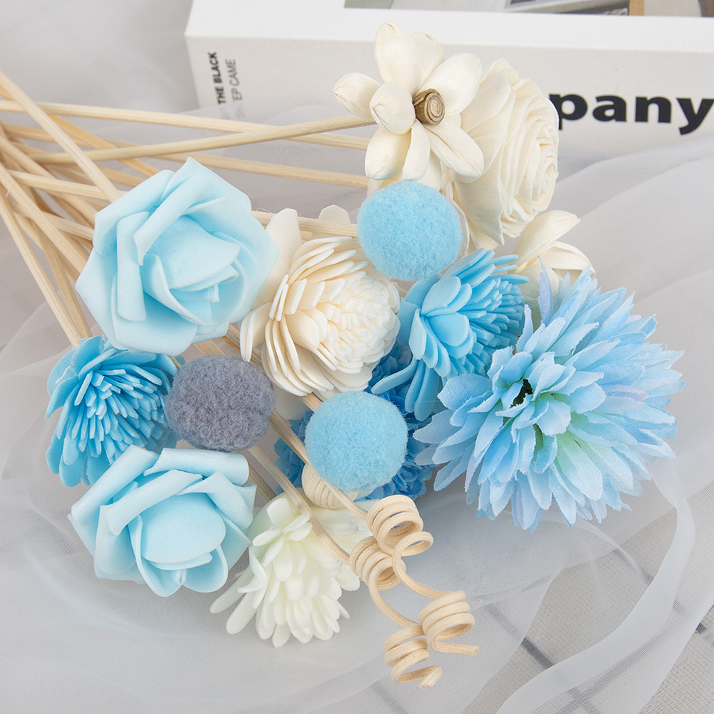 19pcs Bule Artificial Flower R - Home Fragrance Diffuser Sticks ulasan dan harga