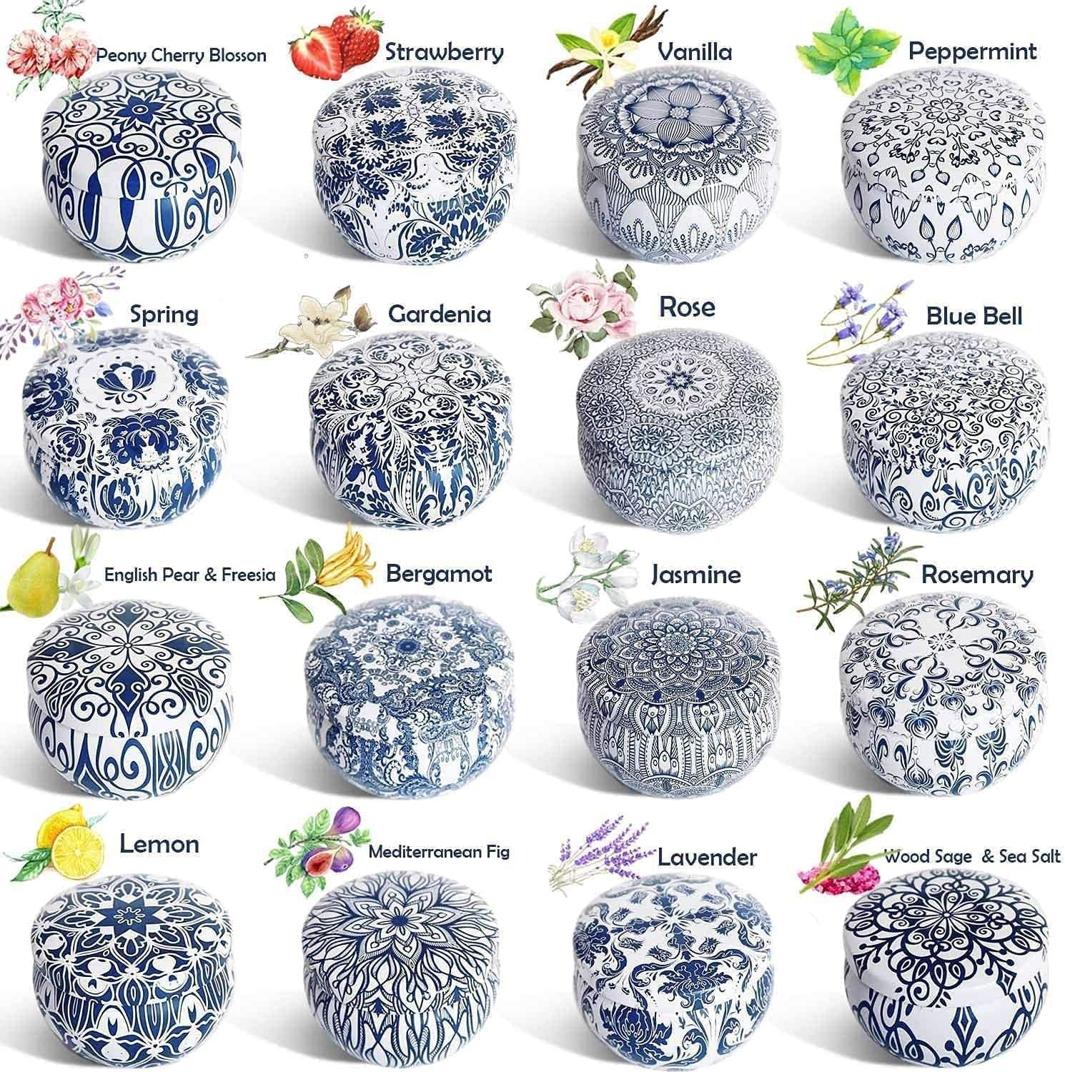 16 Pack Soy Wax Travel Tin Can - Home Fragrance Set Gift ulasan dan harga