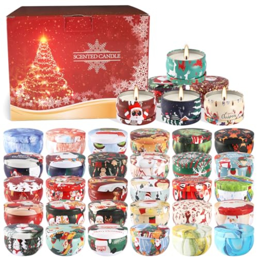 36 Pack Christmas Scented Cand - Home Fragrance Set Gift ulasan dan harga