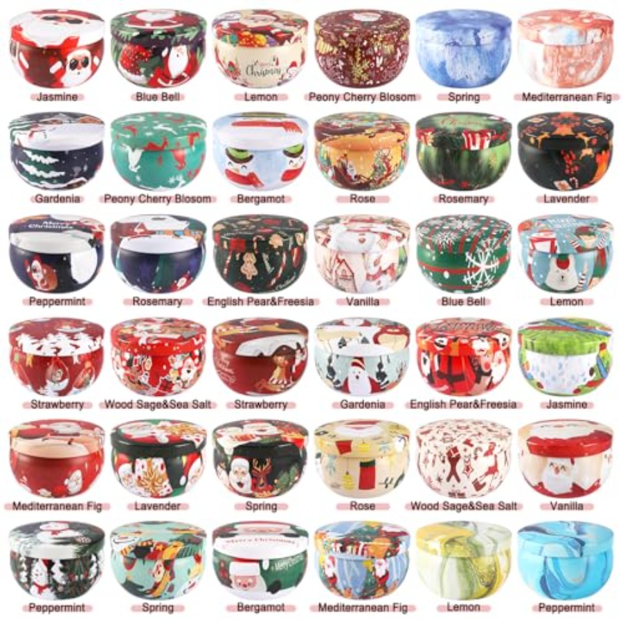 36 Pack Christmas Scented Cand - Home Fragrance Set Gift ulasan dan harga
